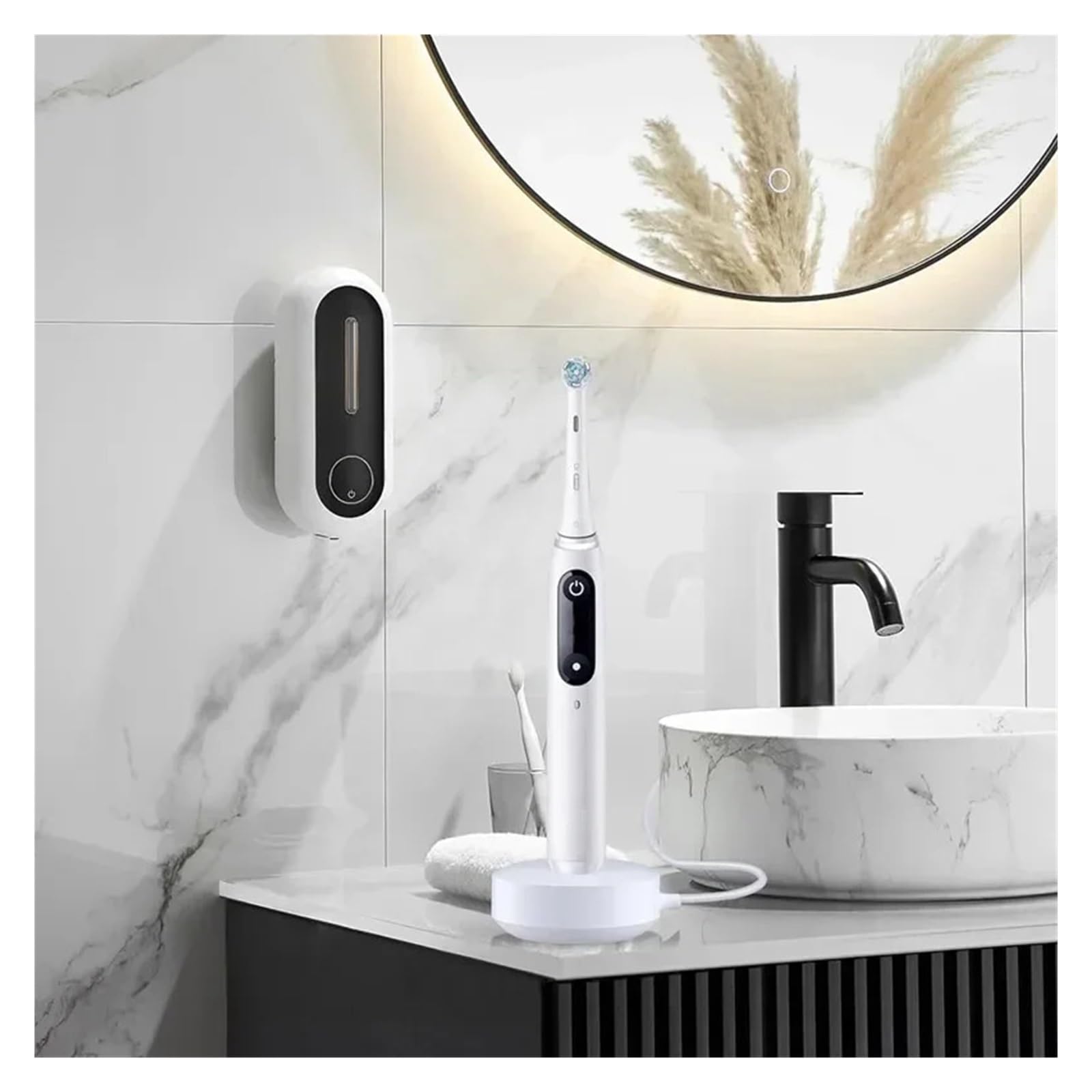 Oral-B iO 電動歯ブラシ本体と充電器 ブラウン、リアルタイムにガイドする充電器付き電動歯ブラシ